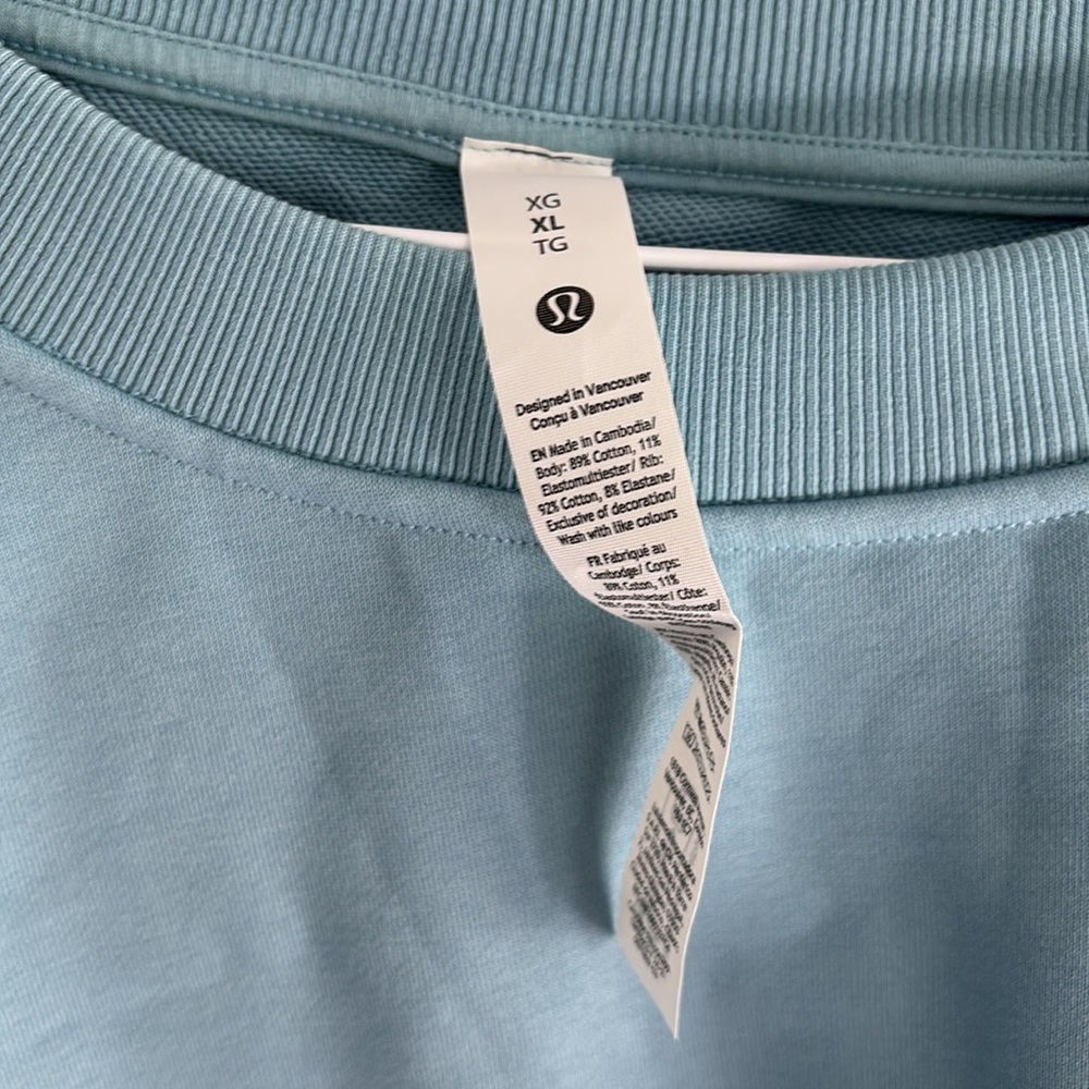 NWT Lululemon French Terry Oversized Crewneck Sweatshirt - Size XL - Picture 3 of 5